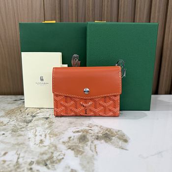 Kitlife Goyard Goyardine Saint-Gabriel Compact Wallet Orange 12x2.5x9.3cm 