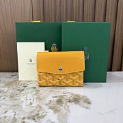 Kitlife Goyard Goyardine Saint-Gabriel Compact Wallet Yellow 12x2.5x9.3cm  - 1