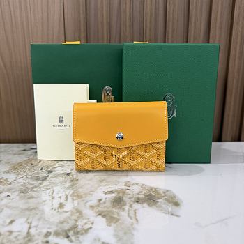 Kitlife Goyard Goyardine Saint-Gabriel Compact Wallet Yellow 12x2.5x9.3cm 