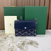 Kitlife Goyard Goyardine Saint-Gabriel Compact Wallet Dark Blue 12x2.5x9.3cm  - 1