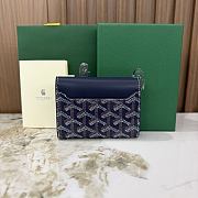 Kitlife Goyard Goyardine Saint-Gabriel Compact Wallet Dark Blue 12x2.5x9.3cm  - 6