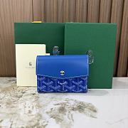 Kitlife Goyard Goyardine Saint-Gabriel Compact Wallet Blue 12x2.5x9.3cm - 1