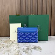 Kitlife Goyard Goyardine Saint-Gabriel Compact Wallet Blue 12x2.5x9.3cm - 4