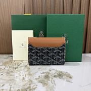 Kitlife Goyard Goyardine Saint-Gabriel Compact Wallet Brown & Black 12x2.5x9.3cm  - 4