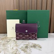 Kitlife Goyard Goyardine Saint-Gabriel Compact Wallet Burgundy 12x2.5x9.3cm  - 1