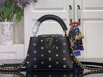 Kitlife Louis Vuitton x TM Mini Capucines Bag Black M27637 21x14x8cm