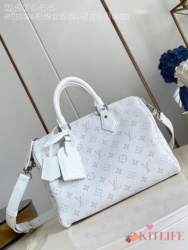 Kitlife Louis Vuitton Speedy Bandoulière 30 Bag White M27144 32x22.5x18cm  - 1