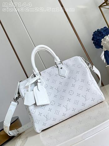 Kitlife Louis Vuitton Speedy Bandoulière 30 Bag White M27144 32x22.5x18cm 