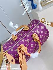 Kitlife Louis Vuitton Speedy P9 Bandoulière 30 Bag Purple Golden Lotus M28076 32x22.5x18cm - 5