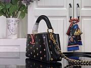 Kitlife Louis Vuitton Capucines East-West Mini Bag Black Multicolor M27636 22x12x8cm - 6
