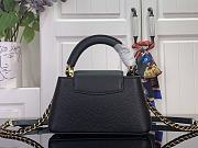  Kitlife Louis Vuitton Capucines East-West Mini Bag Black M27300 22x12x8cm  - 6