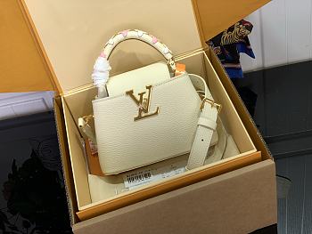 Kitlife Louis Vuitton Capucines Mini Bag Beige M14976 21x14x8cm
