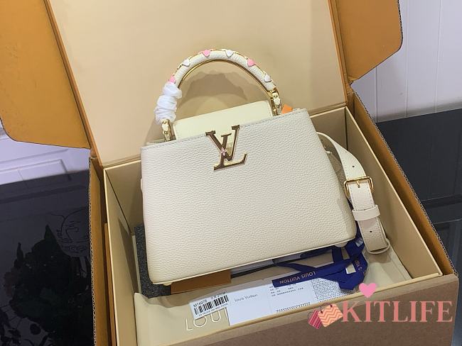 Kitlife Louis Vuitton Capucines Mini Bag Beige M14976 17.3x9x27cm  - 1