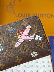 Kitlife Louis Vuitton Zippy Wallet Brown Monogram Snowy Pearl M26256 19.5x10.5x2.5cm - 3