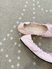 Kitlife Valentino Vlogo Signature Pink Patent Leather Ballerina Shoes - 2