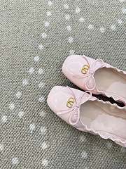 Kitlife Valentino Vlogo Signature Pink Patent Leather Ballerina Shoes - 3