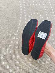 Kitlife Valentino Vlogo Signature Red Patent Leather Ballerina Shoes  - 4