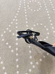 Kitlife Loewe Toy Ankle-strap Black Leather Ballerinas Shoes - 4