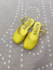 Kitlife Loewe Toy Ankle-strap Yellow Leather Ballerinas Shoes  - 1