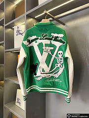 Kitlife Louis Vuitton x Virgil Abloh Skeleton Varsity Jacket Green & White - 5