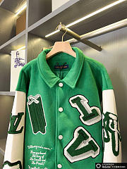 Kitlife Louis Vuitton x Virgil Abloh Skeleton Varsity Jacket Green & White - 3