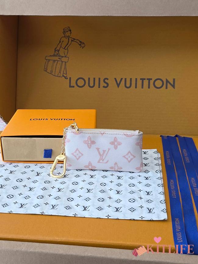 Kitlife Louis Vuitton Key Pouch Monogram Origine Lin M27673 12x7x1.5cm - 1