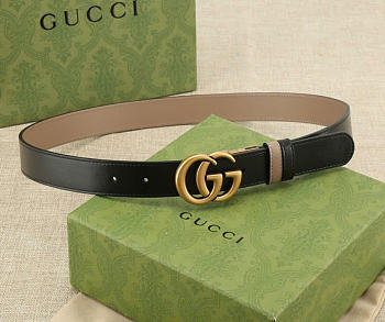 Kitlife Gucci GG Marmont Belt Black & Belt Width 3cm