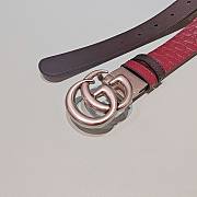 Kitlife Gucci Reversible GG Marmont Belt Red & Black With Gold Hardware - 4