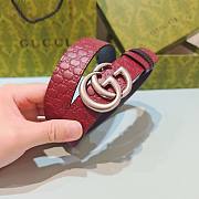 Kitlife Gucci Reversible GG Marmont Belt Red & Black With Gold Hardware - 2