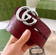 Kitlife Gucci Reversible GG Marmont Belt Red & Black With Silver Hardware  - 6