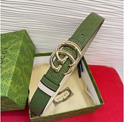 Kitlife Gucci Reversible GG Marmont Belt Green & Beige With Gold Hardware  - 4