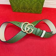 Kitlife Gucci Reversible GG Marmont Belt Green & Beige With Gold Hardware  - 2