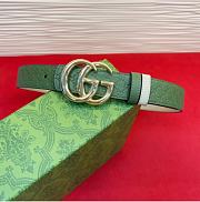 Kitlife Gucci Reversible GG Marmont Belt Green & Beige With Gold Hardware  - 3