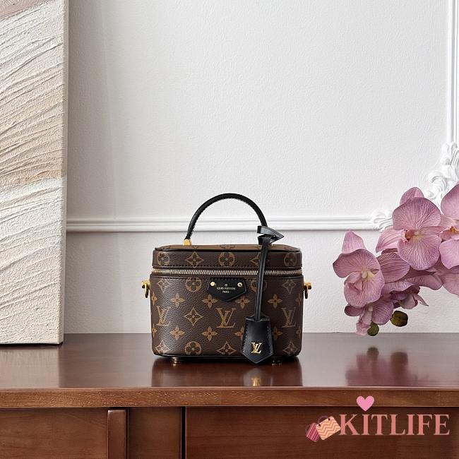 Kitlife Louis Vuitton Vanity PM Bag Brown Monogram M47128 19x11x13cm - 1