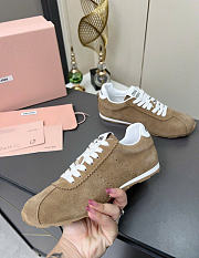 Kitlife Miu Miu Plume Beige Suede Sneakers  - 5