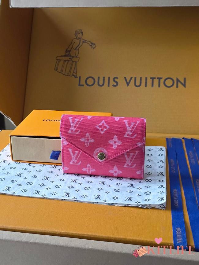 Kitlife Louis Vuitton Victorine Monogram Origine Rose Ruban M27690 12x9.5x2.5cm  - 1
