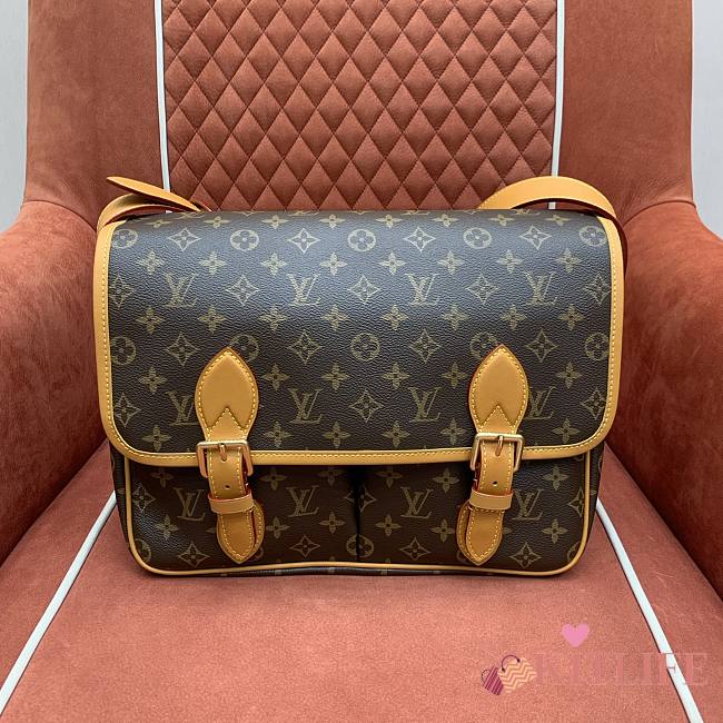 Kitlife Louis Vuitton Satchel Messenger Bag Brown Monogram Canvas M14723 35.5x24x12cm - 1