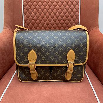 Kitlife Louis Vuitton Satchel Messenger Bag Brown Monogram Canvas M14723 35.5x24x12cm