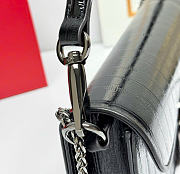 Kitlife Valentino Garavani VLogo Signature Bag Black Metallic 27x13x6cm - 4