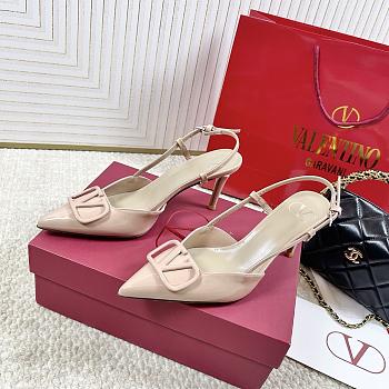 Kitlife Valentino Garavani VLogo Signature Pumps Beige Patent Leather 80mm 