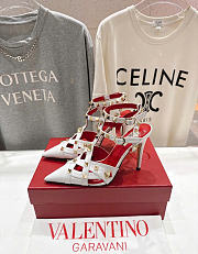 Kitlife Valentino Garavani Studdy Kidskin Pumps White - 1