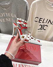 Kitlife Valentino Garavani Studdy Kidskin Pumps White - 6