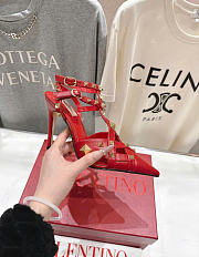 Kitlife Valentino Garavani Studdy Kidskin Pumps Red - 6