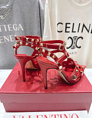 Kitlife Valentino Garavani Studdy Kidskin Pumps Red - 5