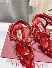 Kitlife Valentino Garavani Studdy Kidskin Pumps Red - 3