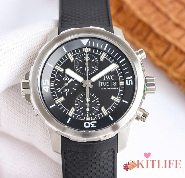 Kitlife IWC Aquatimer Chronograph Watch Black 44mm - 1