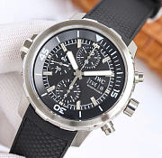 Kitlife IWC Aquatimer Chronograph Watch Black 44mm - 4