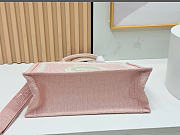 Kitlife Dior Medium Book Tote with Strap Celestial Pink Oblique Embroidery with White Lace and Dior Médaillon 36x27.5x16.5cm - 2