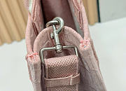 Kitlife Dior Medium Book Tote with Strap Celestial Pink Oblique Embroidery with White Lace and Dior Médaillon 36x27.5x16.5cm - 5