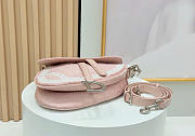 Kitlife Dior Small Saddle Bag with Strap Rose Soupir Dior Oblique Embroidery and White Lace 20x16x5cm - 6